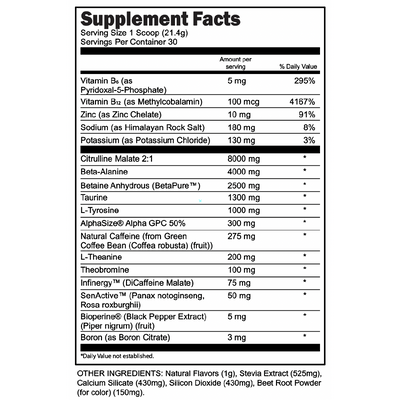 Bulk Black Pre-Workout by Transparent Labs