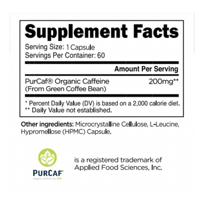 PurCaf® Organic Caffeine Capsules